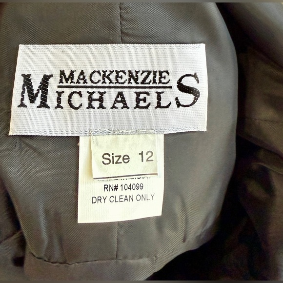 Mackenzie Michaels Black Formal Dress Size 12 NWT - Picture 5 of 5